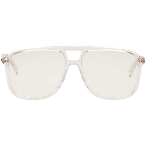 gucci transparent rectangular 80s sunglasses|gucci women's rectangular sunglasses.